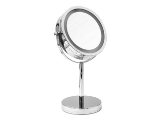 Косметическое зеркало Ridder Daisy, с LED, настольное, хромированное, Ø20×35cm