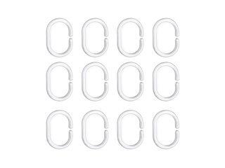 Shower curtain Rayen, polyester, white, 180x200cm