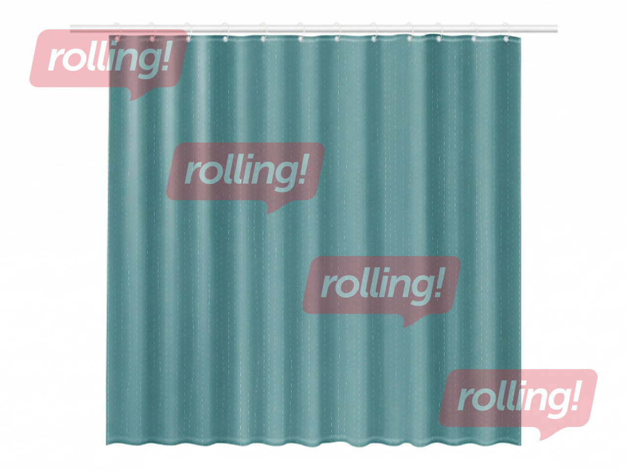 Dušas aizkars Rayen, poliesters, gaiši zils, 180x200cm