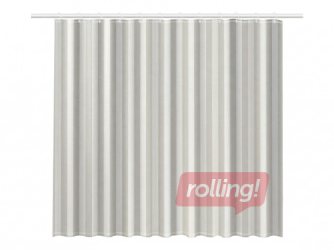 Shower curtain Rayen, PEVA, white, beige, 180x200cm