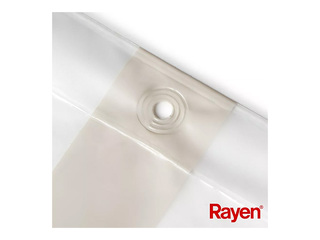 Shower curtain Rayen, PEVA, white, beige, 180x200cm