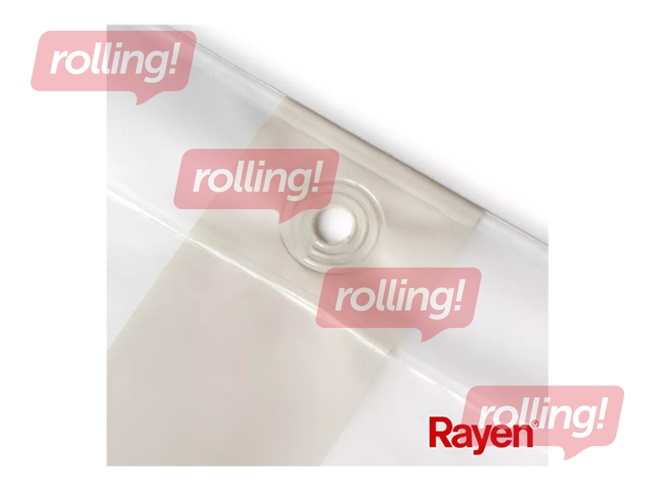 Shower curtain Rayen, PEVA, white, beige, 180x200cm