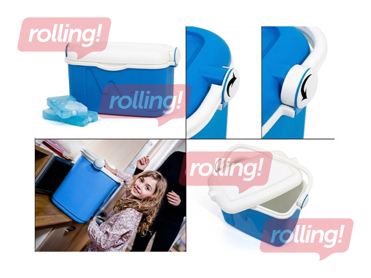 Aukstuma kaste Keter, zila, balta, 42.8x26.5x23.3cm, 10l