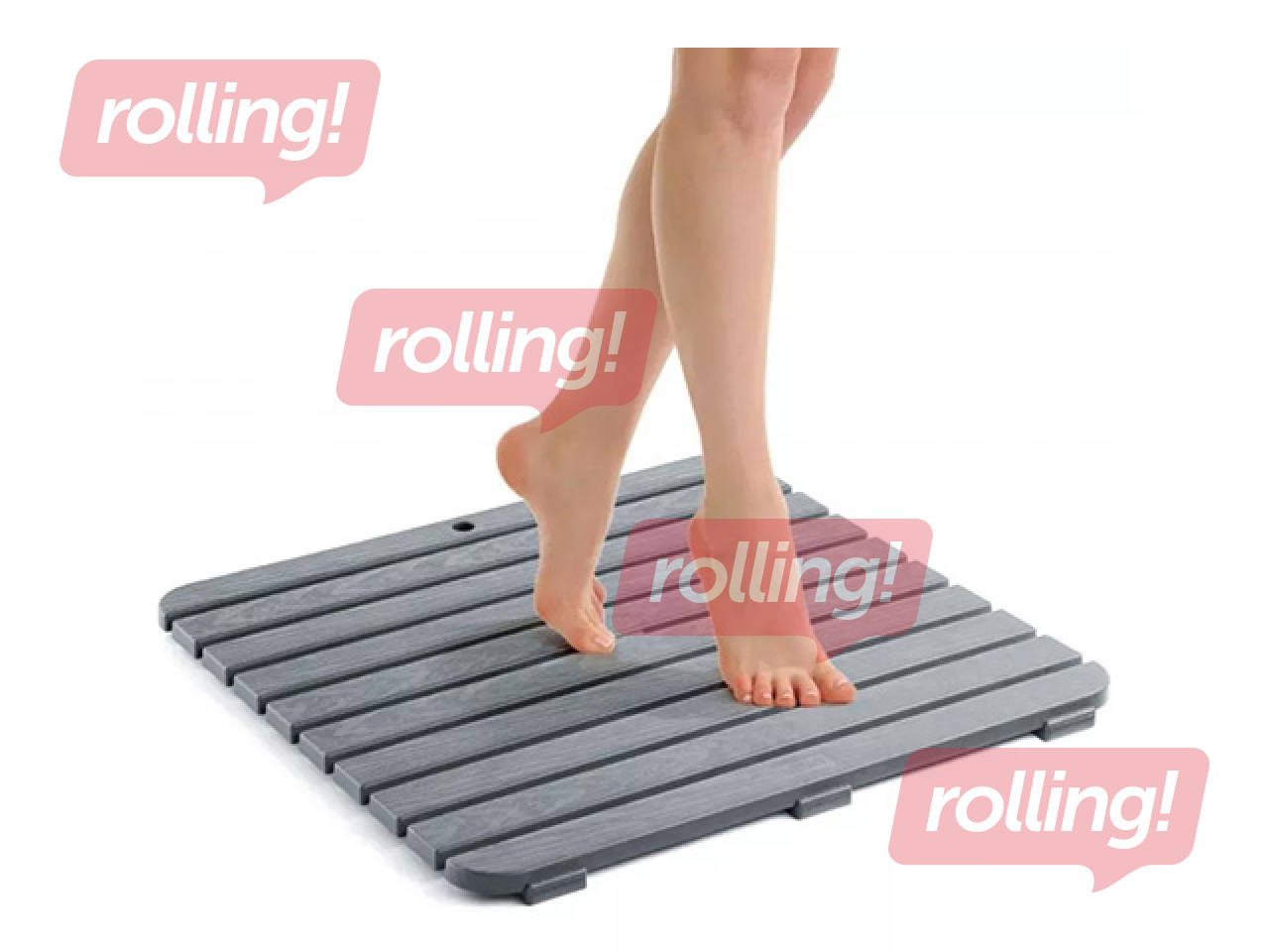 Paliktnis dušas telpai Tatay, pelēks, 55x55cm