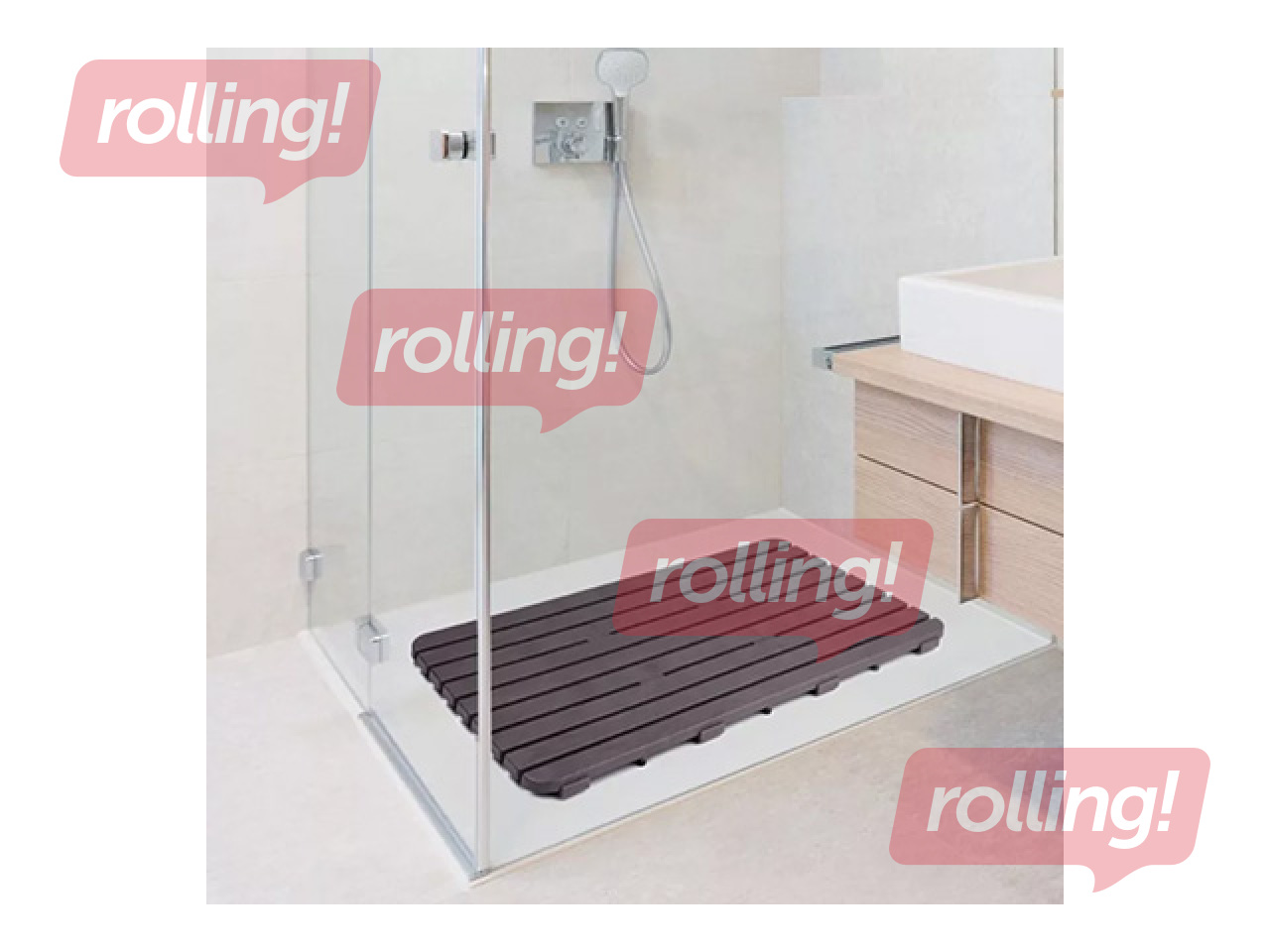 Paliktnis dušas telpai Tatay, brūns, 80x50cm