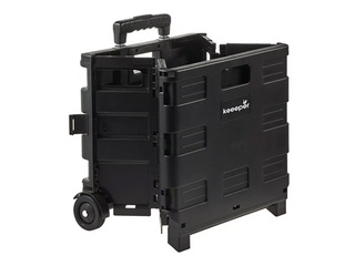 Ratiņi Keeeper Olli, saliekami, melni, kravnesība 25kg, 38x36x33cm