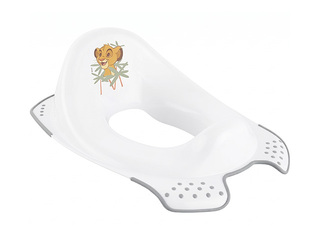 Toilet training seat Keeeper Ewa Lion King, with non-slip function, white, 30x40x15cm