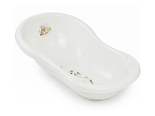 Bērnu vanniņa Keeeper Maria Winnie the Pooh, ar korķi, balta, 84cm