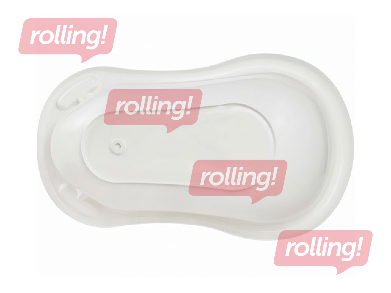 Bērnu vanniņa Keeeper Maria Winnie the Pooh, ar korķi, balta, 84cm