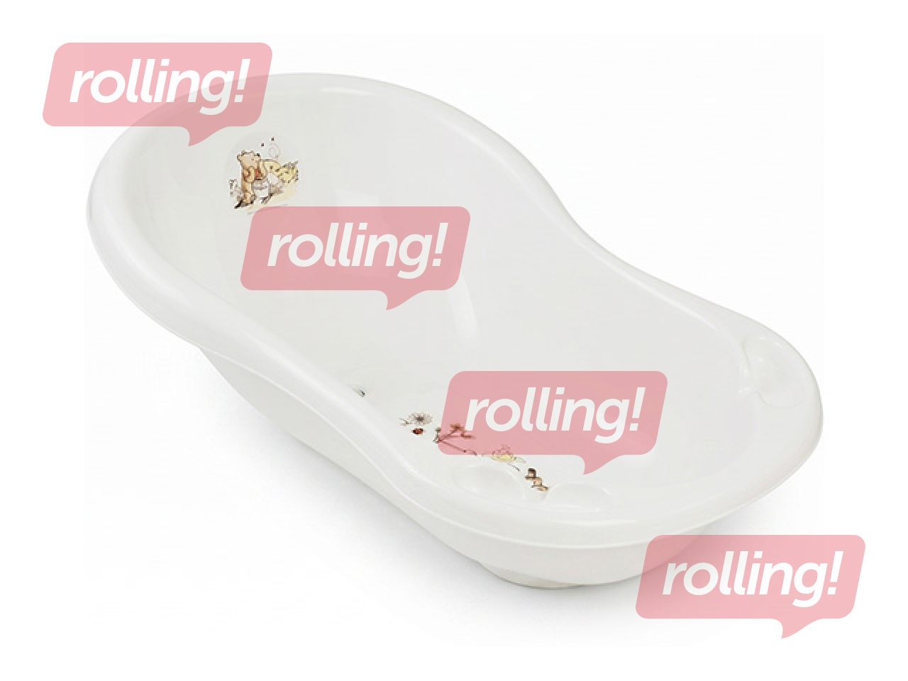 Детская ванночка Keeeper Maria Winnie the Pooh, с пробкой, белая, 84cm