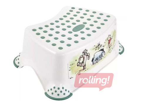 Pakāpienu soliņš Keeeper Tomek Winnie the Pooh, balts, 40.5x28.5x14cm