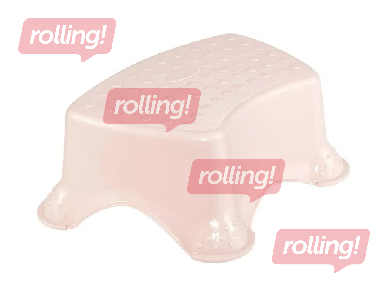 Pakāpienu soliņš Keeeper Tomek Pure, rozā, 40.5x28.5x14cm