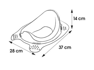Tualetes mācību sēdeklītis Keeeper Zuza Pure, rozā, 28x37x14cm