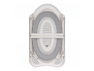 Bērnu vanniņa Keeeper Maja Pure, salokāma, ar korķi, pelēka, 48x82x23.5cm