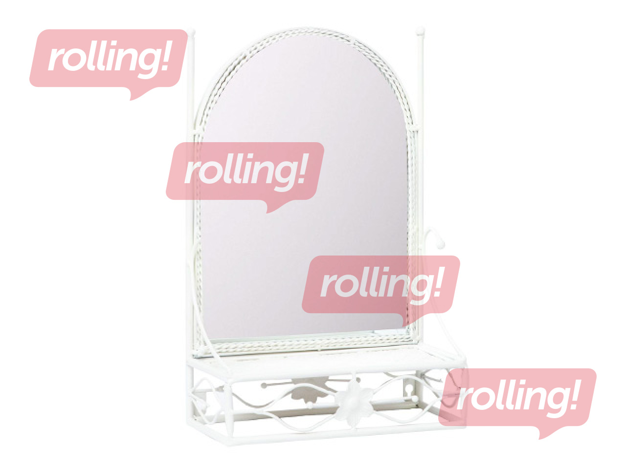 Spogulis Sandy, ar plauktu, 28x13x43cm