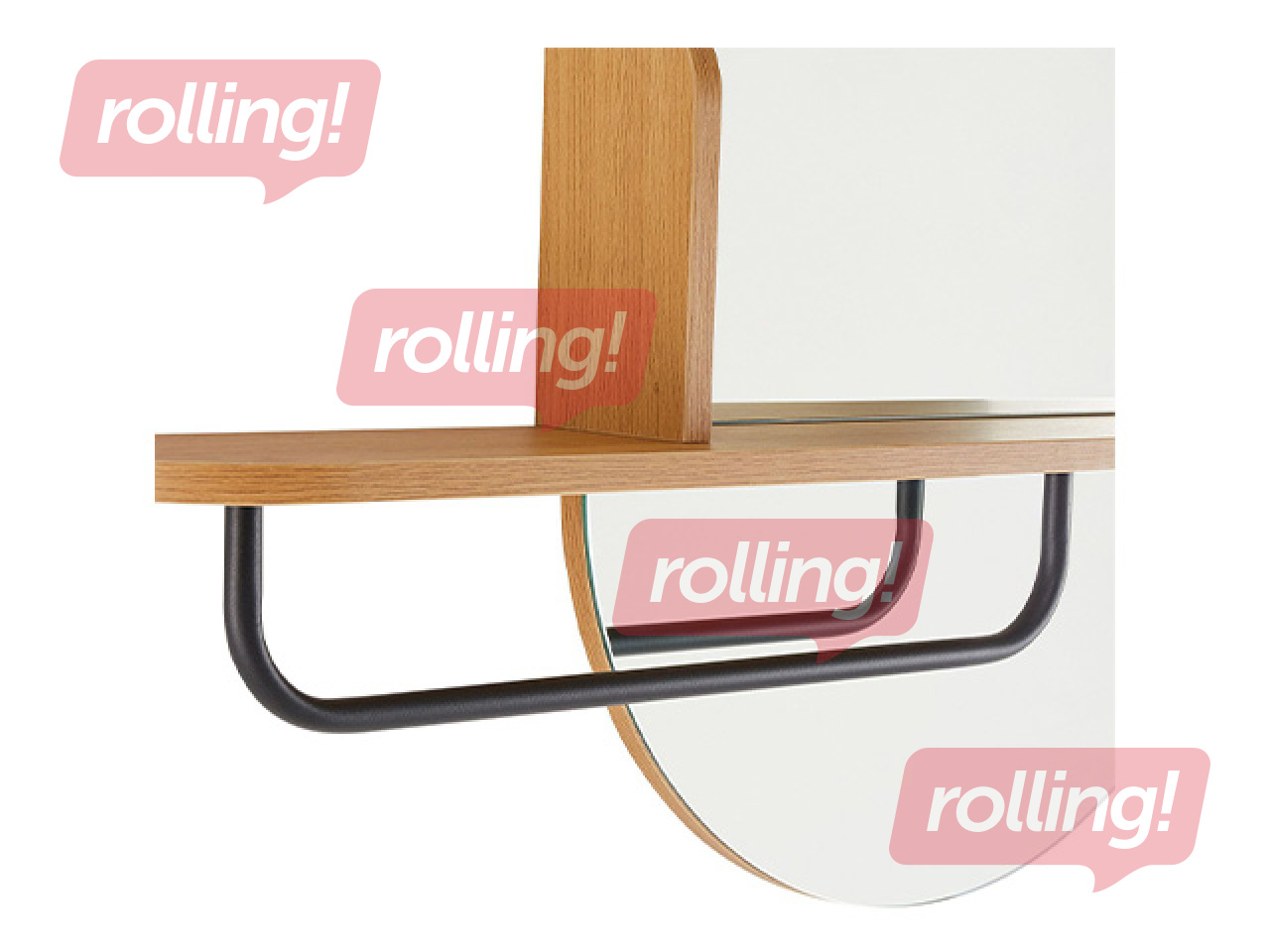 Sienas spogulis Aalborg, ar plauktu, 92x15x93cm