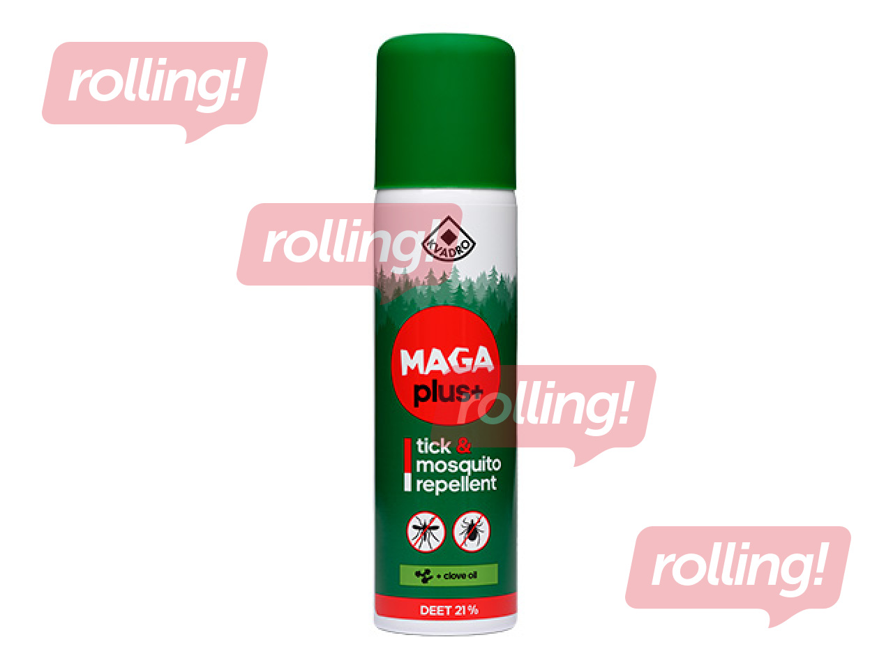 Средство от насекомых Maga Plus+ DEET 21%, с экстрактом гвоздики, 150мл