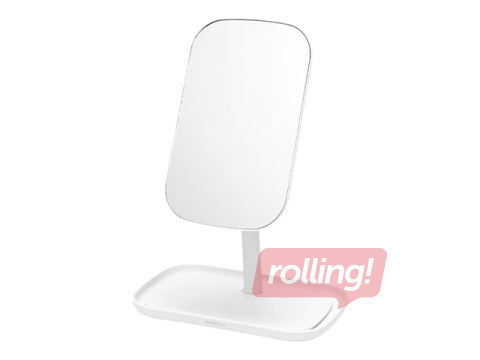 Kosmētiskais spogulis Brabantia, ar organizatoru, balts, 12.6x20x28.3cm