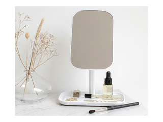 Kosmētiskais spogulis Brabantia, ar organizatoru, balts, 12.6x20x28.3cm
