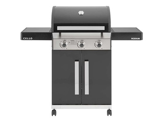 Gas grill Cello Rodium 3, with 3 burners, 55x129x114cm