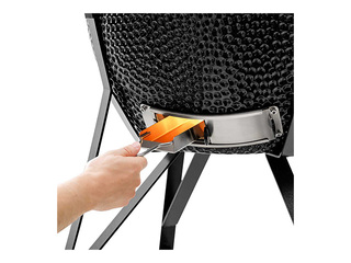 Kokogļu grils Kamado Bono Media, ar riteņiem, melns, Ø52cm