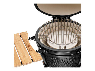 Kokogļu grils Kamado Bono Media, melns, ar riteņiem, Ø52cm