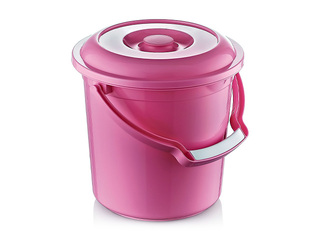 Bucket with lid, assorted colours, 10l