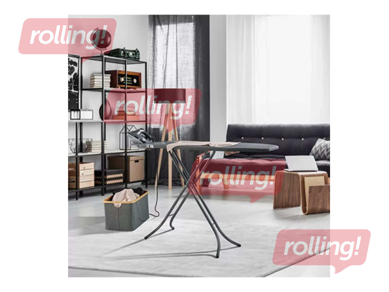 Gludināmais dēlis Leifheit Classic M, melns, 120x38cm