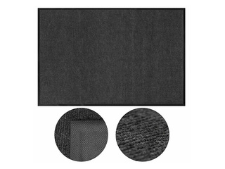 Uksematt kummist alusega, must, 150x90cm