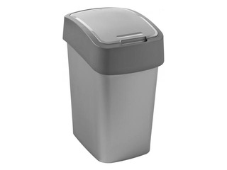 Atkritumu tvertne Curver, Flip Bin, plastmasas, sudraba/pelēka, 25l