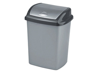 Atkritumu tvertne Curver Dominik, plastmasas, sudraba/pelēka, 25l