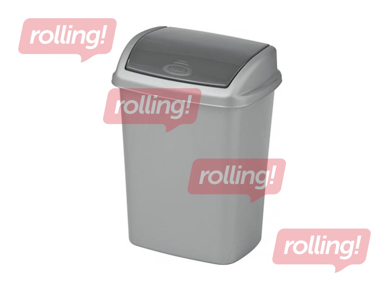Atkritumu tvertne Curver Dominik, plastmasas, sudraba/pelēka, 10l