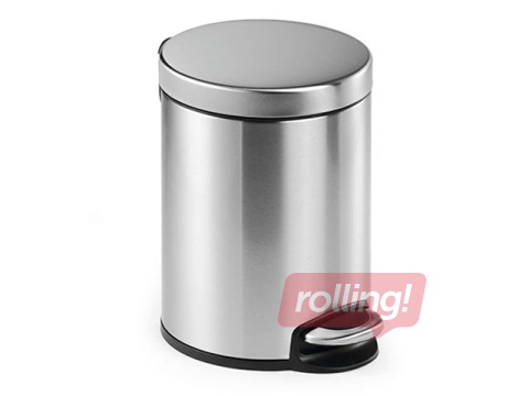 Waste container with pedal, gray, 5l