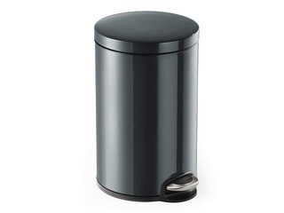 Atkritumu tvertne ar pedāli, pelēka-ogles, 12l