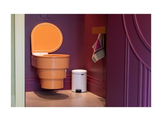 Pedaliga prügikast NewIcon, valge, 5l