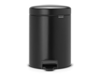 Мусорное ведро с педалью NewIcon, матово-чёрное, 5л