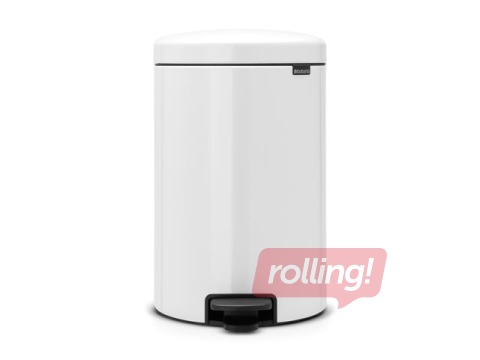 Atkritumu tvertne ar pedāli NewIcon, balta, 20l