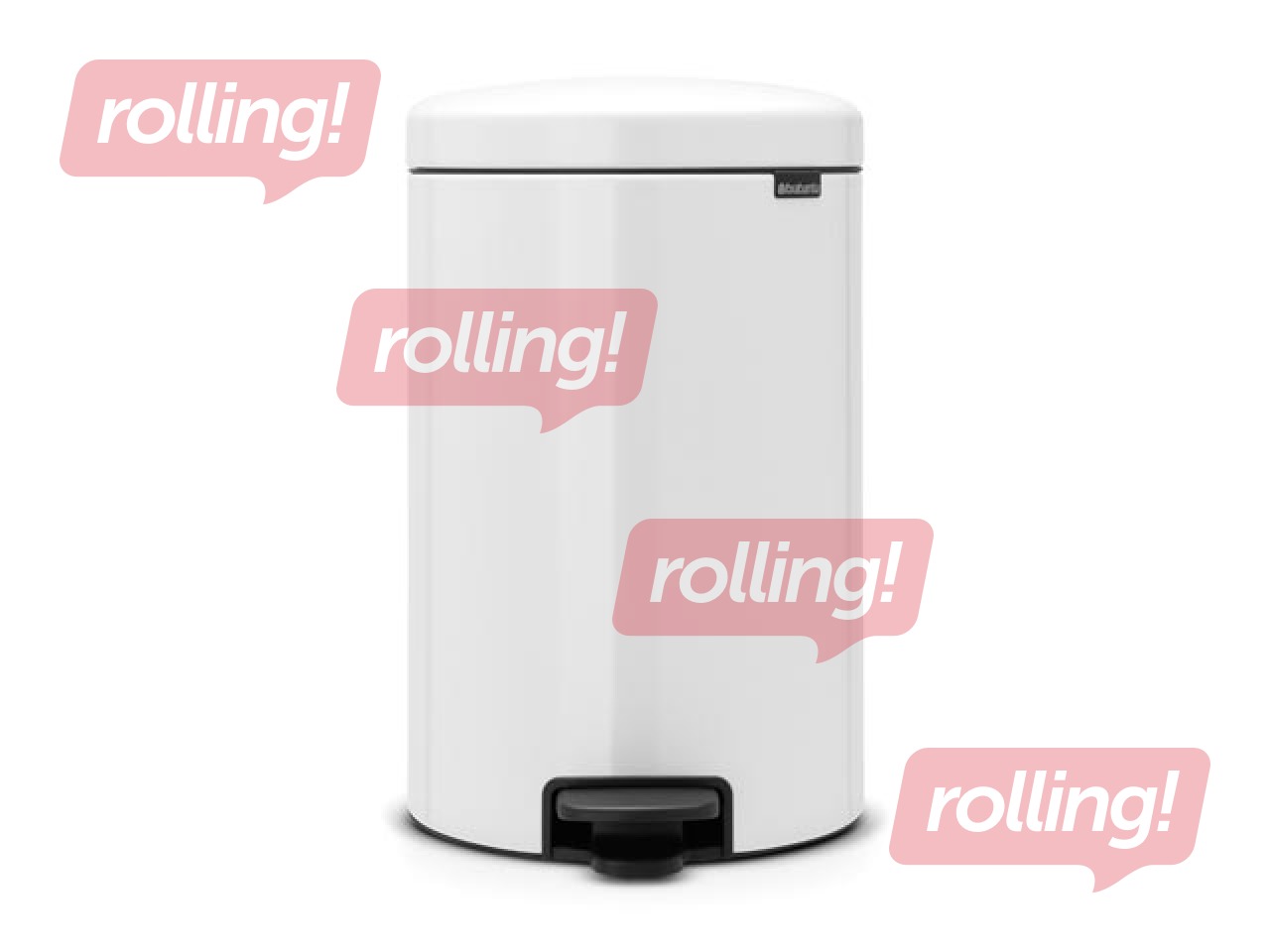 Мусорное ведро с педалью NewIcon, белое, 20л