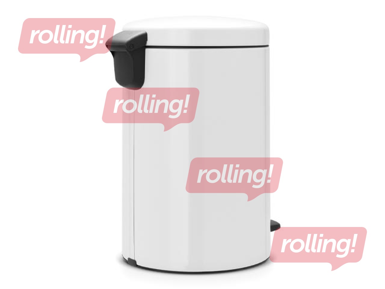 Мусорное ведро с педалью NewIcon, белое, 20л