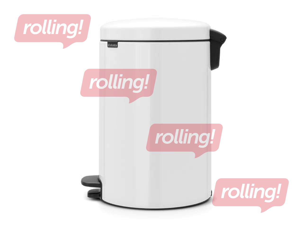 Мусорное ведро с педалью NewIcon, белое, 20л