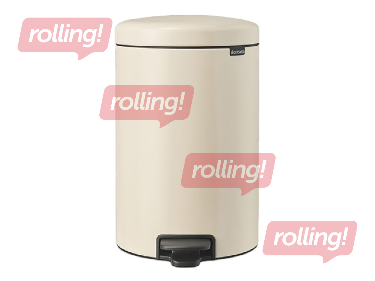 Atkritumu tvertne ar pedāli Brabantia, NewIcon, maigi bēša, 20l