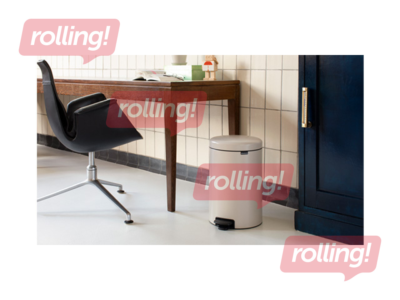 Atkritumu tvertne ar pedāli Brabantia, NewIcon, maigi bēša, 20l