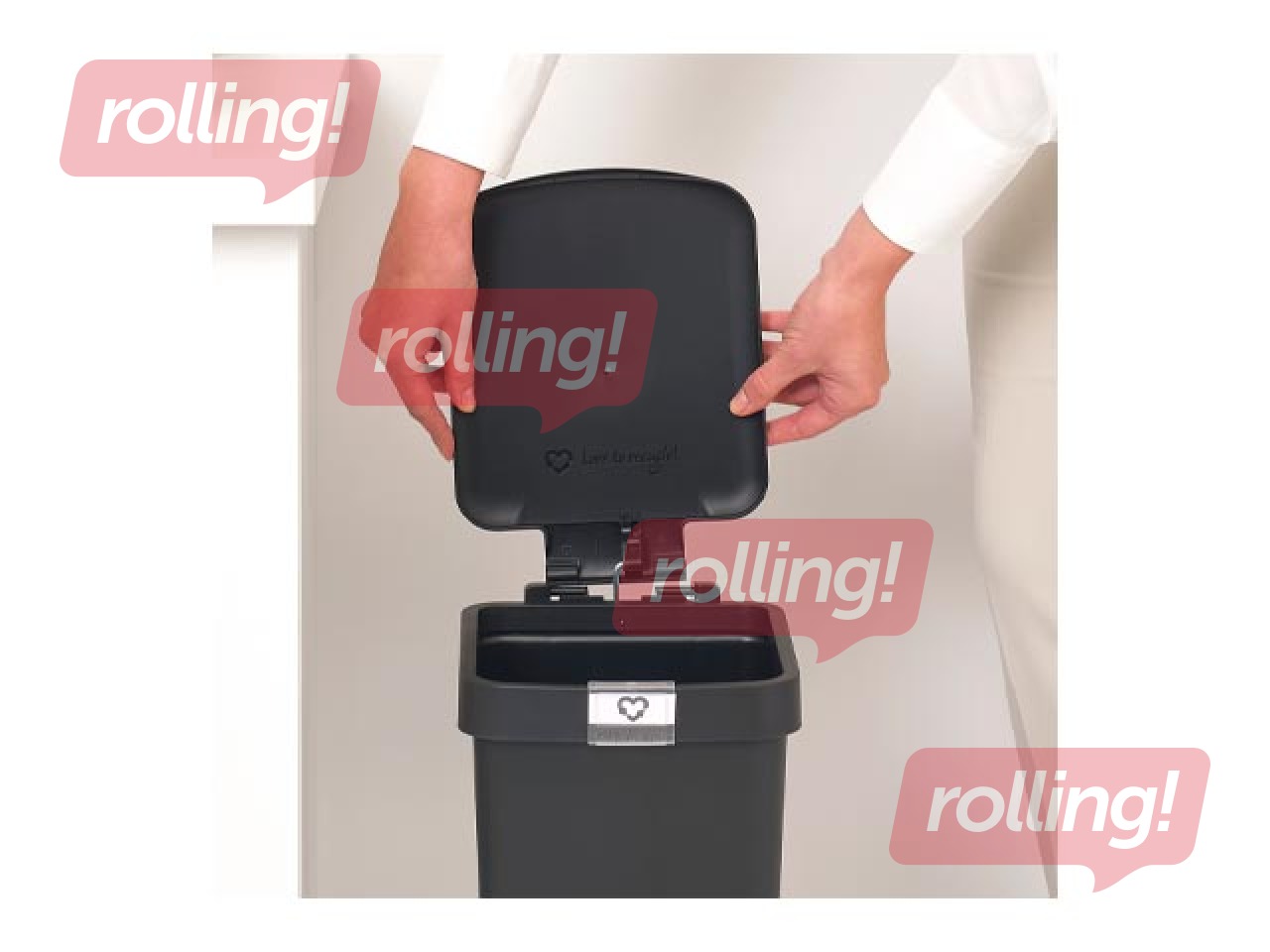 Мусорное ведро с педалью StepUp, тёмно-серое, 10л