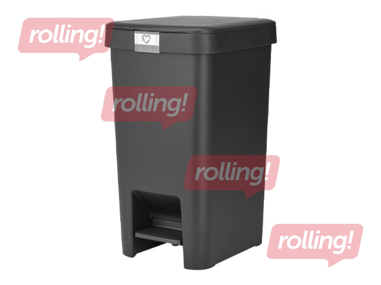 Atkritumu tvertne ar pedāli StepUp, tumši pelēka, 16l