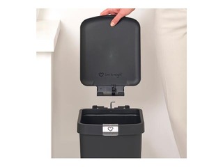 Atkritumu tvertne ar pedāli StepUp, tumši pelēka, 16l