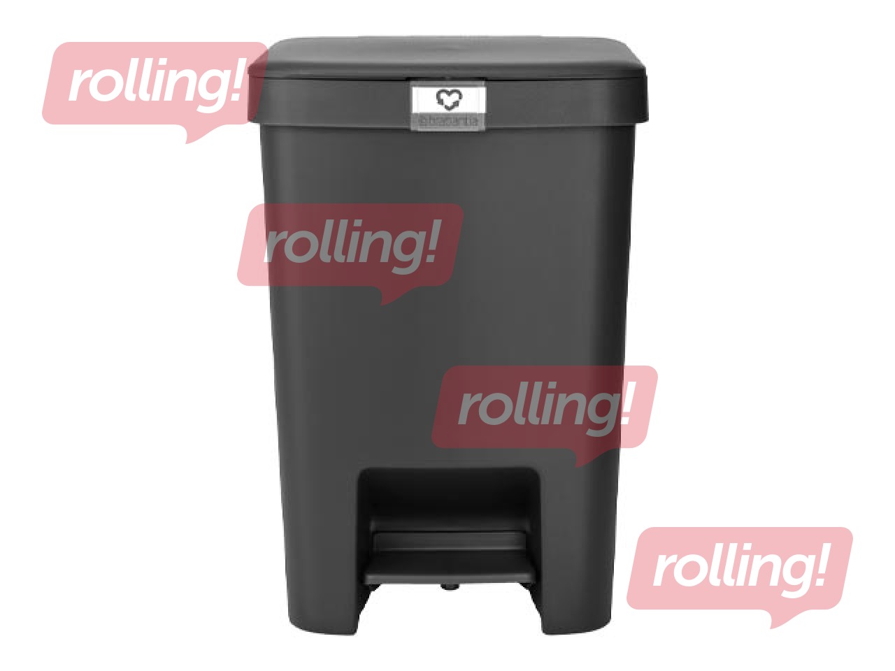 Atkritumu tvertne ar pedāli StepUp, tumši pelēka, 25l