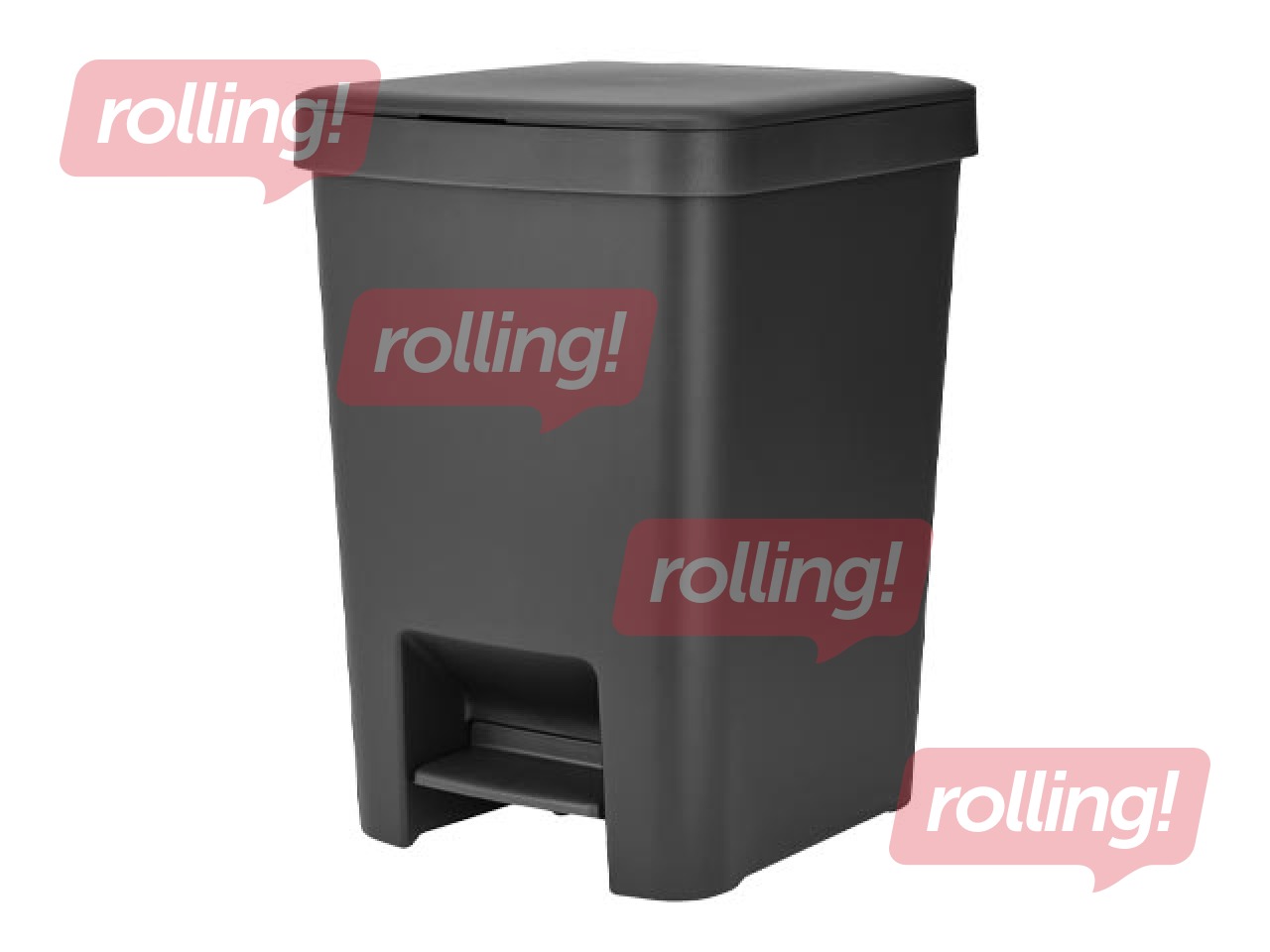 Atkritumu tvertne ar pedāli StepUp, tumši pelēka, 25l