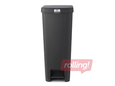 Мусорное ведро с педалью StepUp, тёмно-серое, 40л