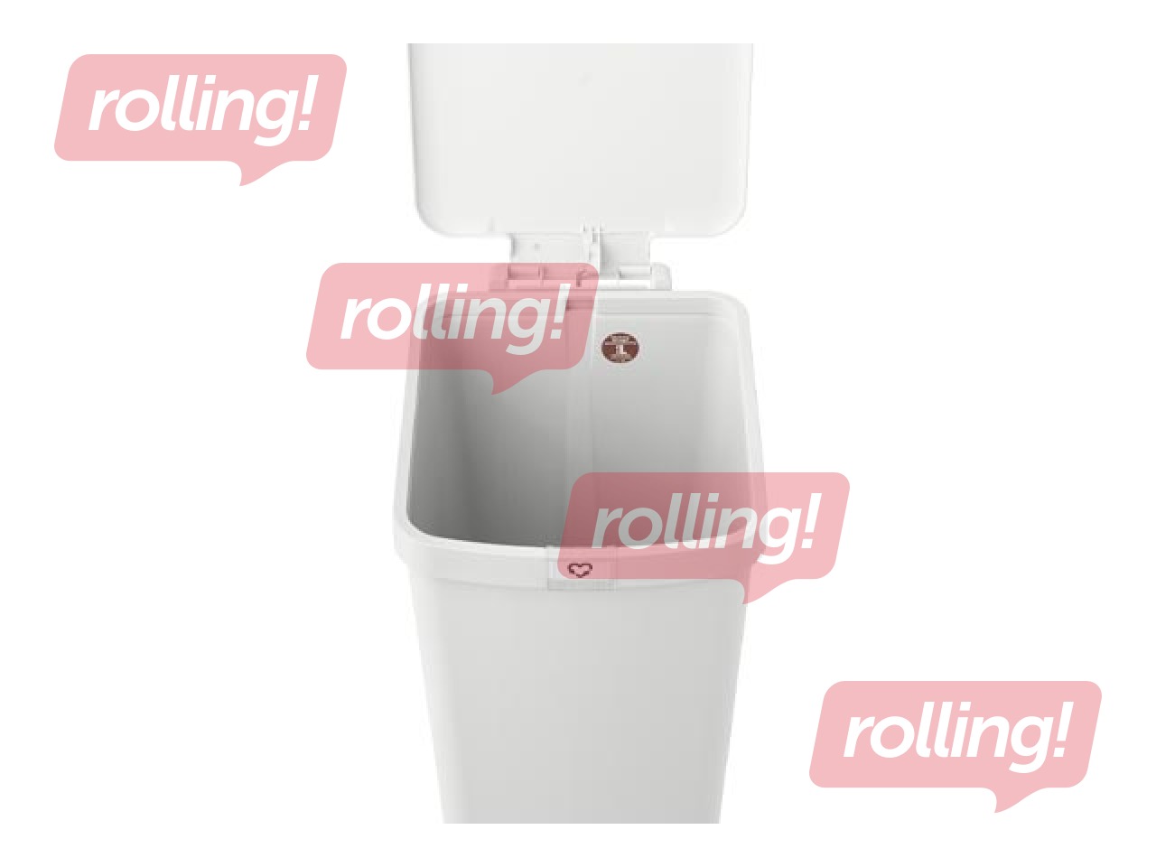 Atkritumu tvertne ar pedāli StepUp, gaiši pelēka, 40l