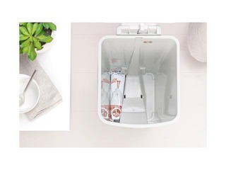 Atkritumu tvertne ar pedāli StepUp, gaiši pelēka, 40l